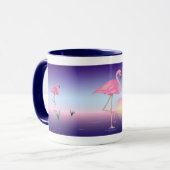 Mug Flamant rose rose (Devant gauche)
