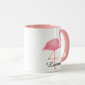 Mug Flamant rose rose (Devant droit)