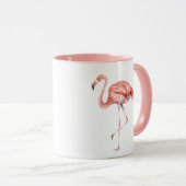 Mug Flamant rose rose (Devant droit)