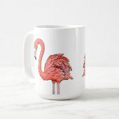 Mug Flamant rose rose (Devant gauche)