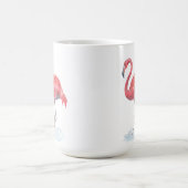 Mug Flamant rose rose, aquarelle. (Centre)