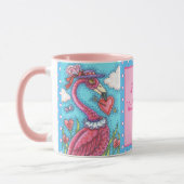 Mug Flamant rose ROSE COEURS DE VALENTINE, INSÉPARABLE (Gauche)