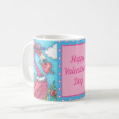 Mug Flamant rose ROSE COEURS DE VALENTINE, INSÉPARABLE (Devant gauche)