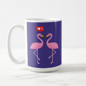 Mug Flamant rose Rose Comme Heart Pastel | Ajouter un (Gauche)