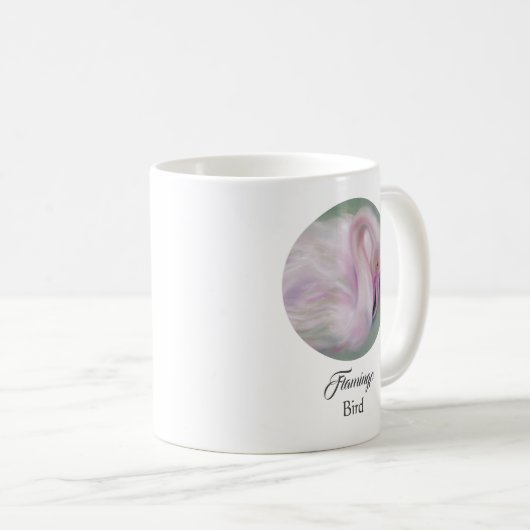 Mug Flamant rose rose doux Pastel Personnalisé (Devant droit)