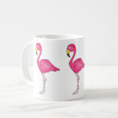 Mug Flamant rose rose Flamants roses d'oiseaux tropica (Devant gauche)