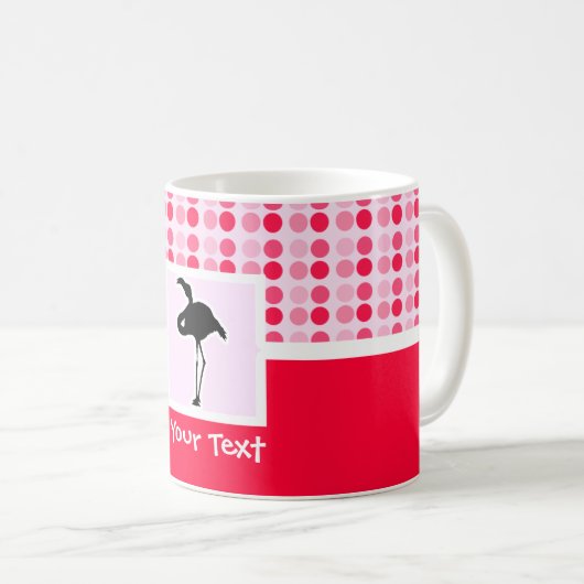 Mug Flamant rose rose mignon (Devant droit)