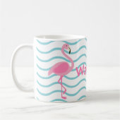 Mug Flamant rose rose Musique personnalisée (Gauche)