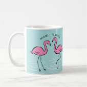 Mug Flamant rose rose personnalisé (Gauche)