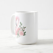 Mug Flamant rose rose tropicale Beach Mariée Mariée (Devant gauche)