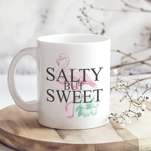 Mug Flamant rose "Salé mais doux"