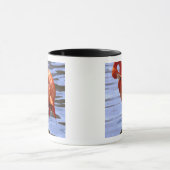 Mug Flamant rose sur une jambe dans l'eau (Centre)