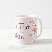 Mug Flamant rose Texte rose (Devant droit)