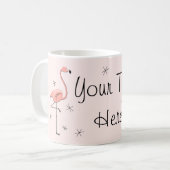 Mug Flamant rose Texte rose (Devant gauche)