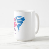 Mug Flamant rose Tornado Bold Art Graphique moderne (Devant droit)