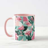 Mug Flamant rose tropical (Gauche)
