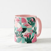Mug Flamant rose tropical (Devant droit)