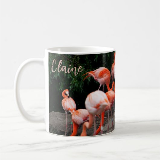 Mug Flamant rose tropical décoratif (Gauche)
