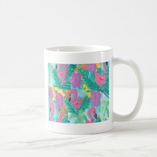 Mug Flamant rose Tropical Jungle Motif (Droite)