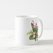 Mug Flamant rose tropical personnalisé Floral (Devant droit)