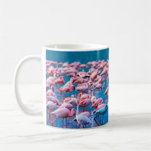 Mug Flamants africains. Groupe de flamants
