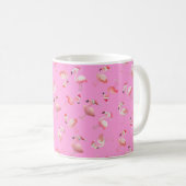 Mug Flamants de Noël jetés sur Rose (Devant droit)
