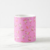 Mug Flamants de Noël jetés sur Rose (Centre)