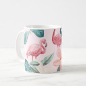 Mug flamants et fleurs tropicales sans soudure illustr (Devant gauche)