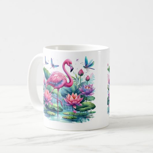 Mug Flamants roses  (Devant gauche)
