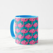 Mug Flamants roses de néon (Devant gauche)