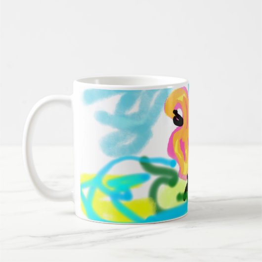 Mug Flamants roses d'été adorables (Gauche)