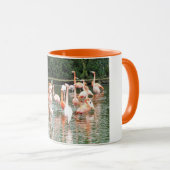 Mug Flamants roses et réflexions (Devant droit)