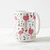 Mug Flamants roses et thème été (Devant droit)