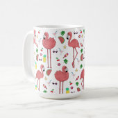 Mug Flamants roses et thème été (Devant gauche)