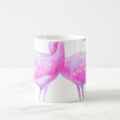 Mug Flamants roses gracieux : aquarelle romance (Centre)