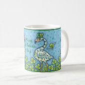MUG FLAMANTS ROSES POLKA DOT VERT, FUNNY ST. JOUR DE P (Devant droit)