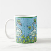 MUG FLAMANTS ROSES POLKA DOT VERT, FUNNY ST. JOUR DE P (Gauche)