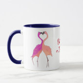 Mug Flamants roses rose vif en Inséparables de plumes (Gauche)