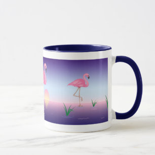 Mug Flamants roses roses