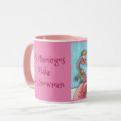 Mug Flamants roses roses construction Snowman CHRISTMA (Devant gauche)
