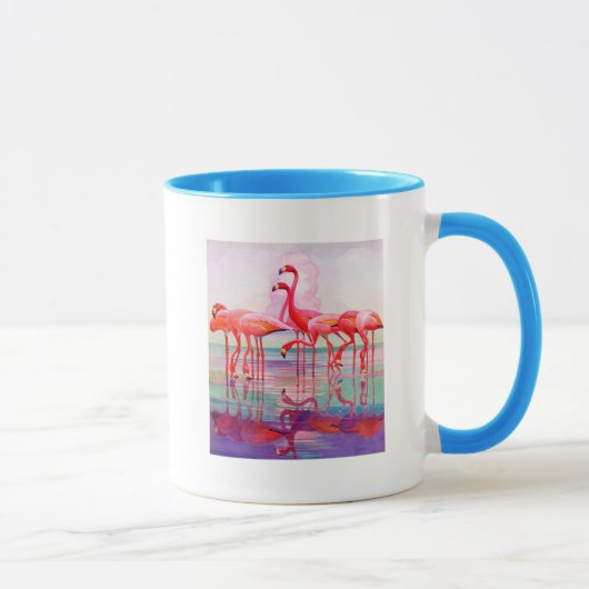 Mug Flamants roses roses par Francis Lee Jaques (Droite)