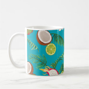 Mug Flamants roses roses : Tropical Seamless Motif