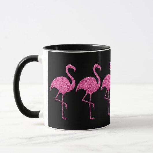Mug Flamants roses roses tropicaux de parties (Gauche)