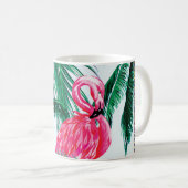 Mug Flamants roses Sous Les Palmiers Dans La Jungle D' (Devant droit)