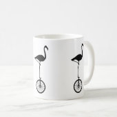 Mug Flamants roses sur la silhouette originale de (Devant droit)