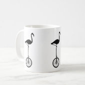 Mug Flamants roses sur la silhouette originale de (Devant gauche)