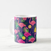 Mug Flamants vintages, éléments d'été motif (Devant gauche)