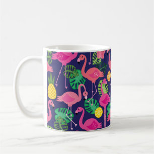 Mug Flamants vintages, éléments d'été motif