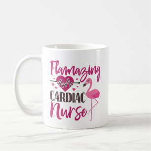 Mug Flamazing Cardiac Nurse Flamant rose de soins infi