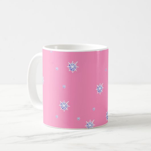Mug Flambeaux d'hiver roses (Devant gauche)
